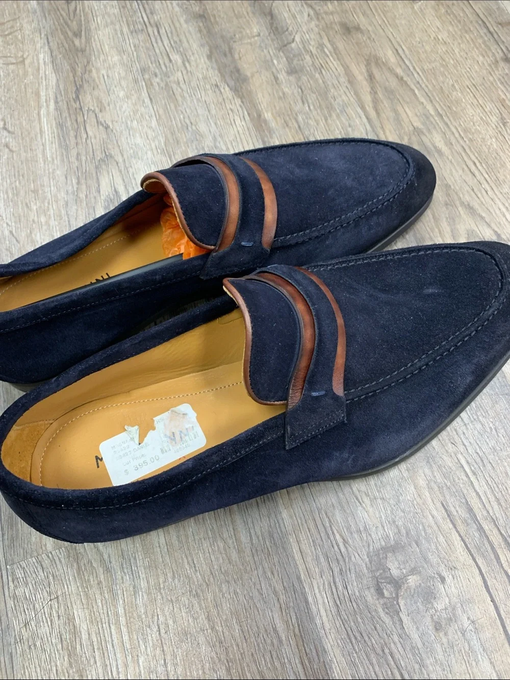 Magnanni Daniel Navy Suede Loafers NWT